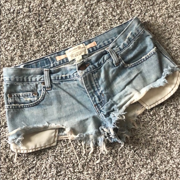 Abercrombie & Fitch Pants - Distressed Cut Off Jean Shorts